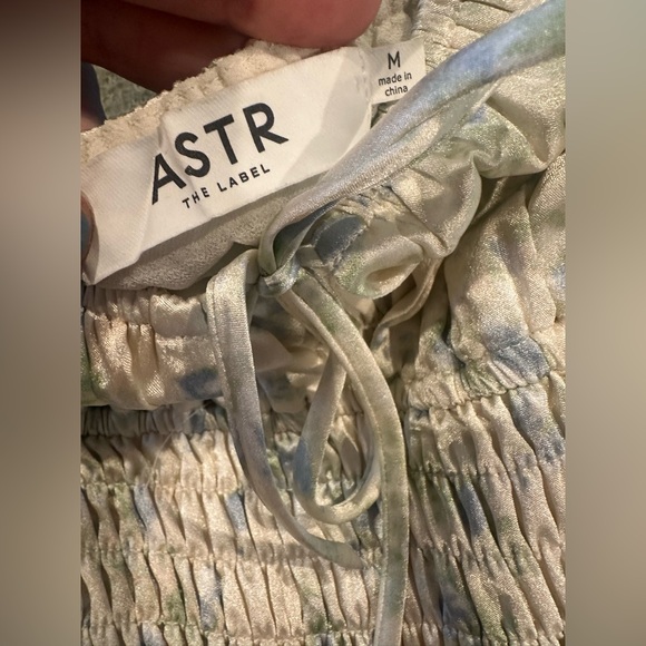 ASTR Satin Floral Midi Dress - IVORY - Picture 8 of 10